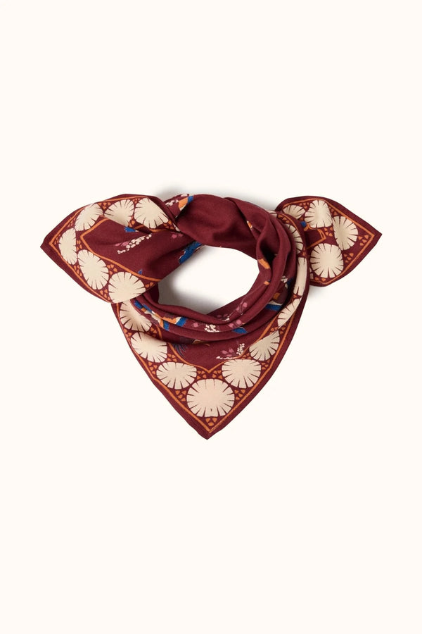 Petit foulard ‘Manika’ Cerisier Dahlia | APACHES COLLECTIONS