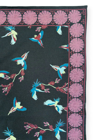 Petit foulard Manika 'Cerisier' Navy | APACHES COLLECTIONS