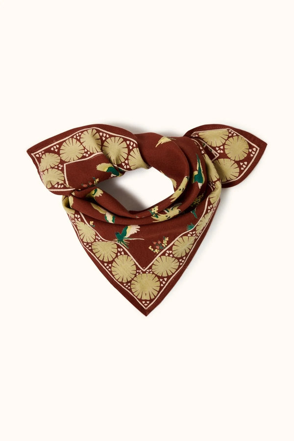 Petit foulard ‘Manika’ Cerisier Sierra | APACHES COLLECTIONS