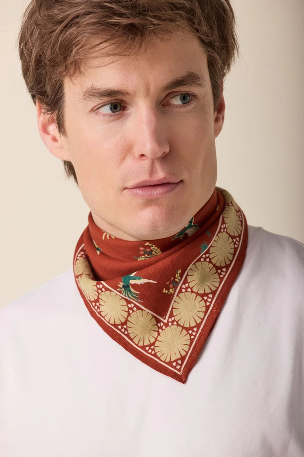 Petit foulard ‘Manika’ Cerisier Sierra | APACHES COLLECTIONS
