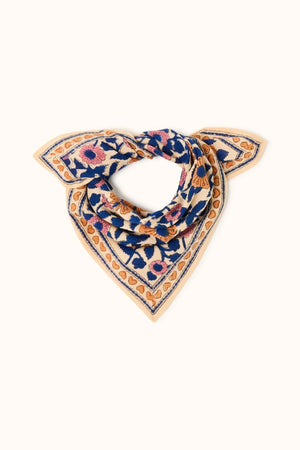 Petit foulard ‘Manika’ Coeur Bleu royal | APACHES