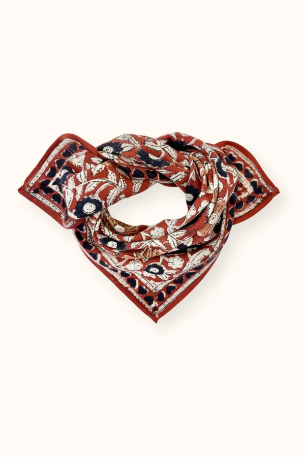 Petit foulard Manika 'Coeur' Fire | APACHES COLLECTIONS