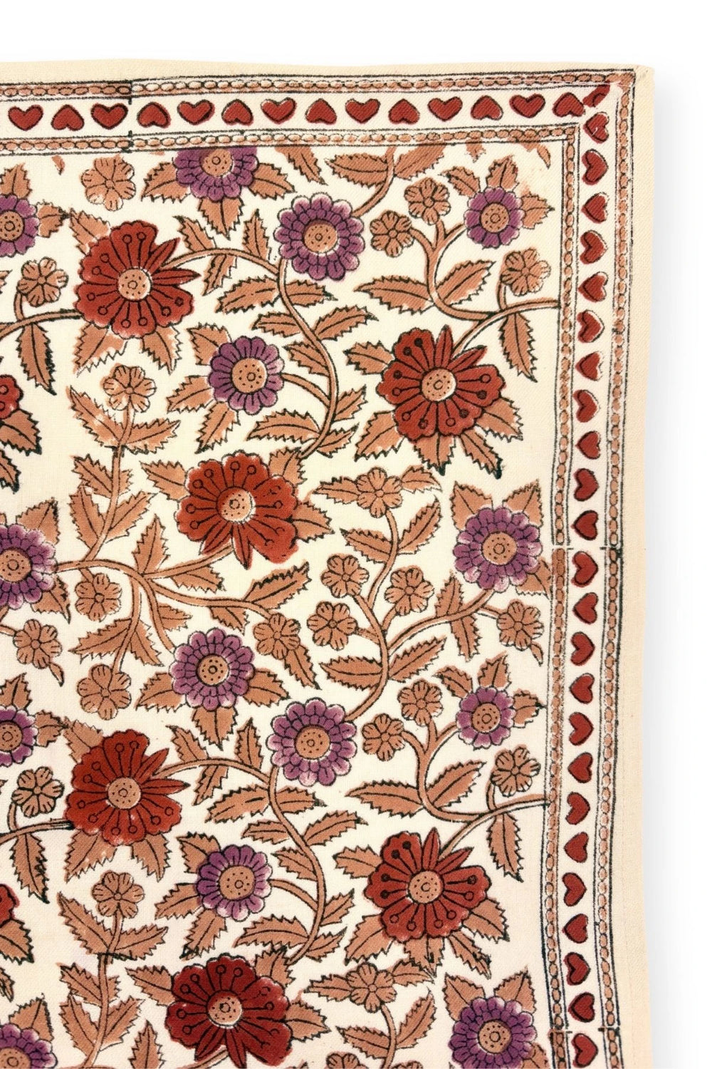 Petit foulard Manika 'Coeur' Macadamia fire | APACHES COLLECTIONS