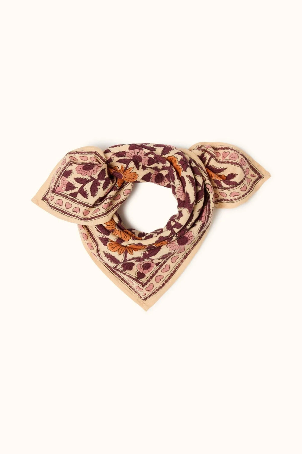 Petit foulard ‘Manika’ Coeur Flamingo | APACHES COLLECTIONS