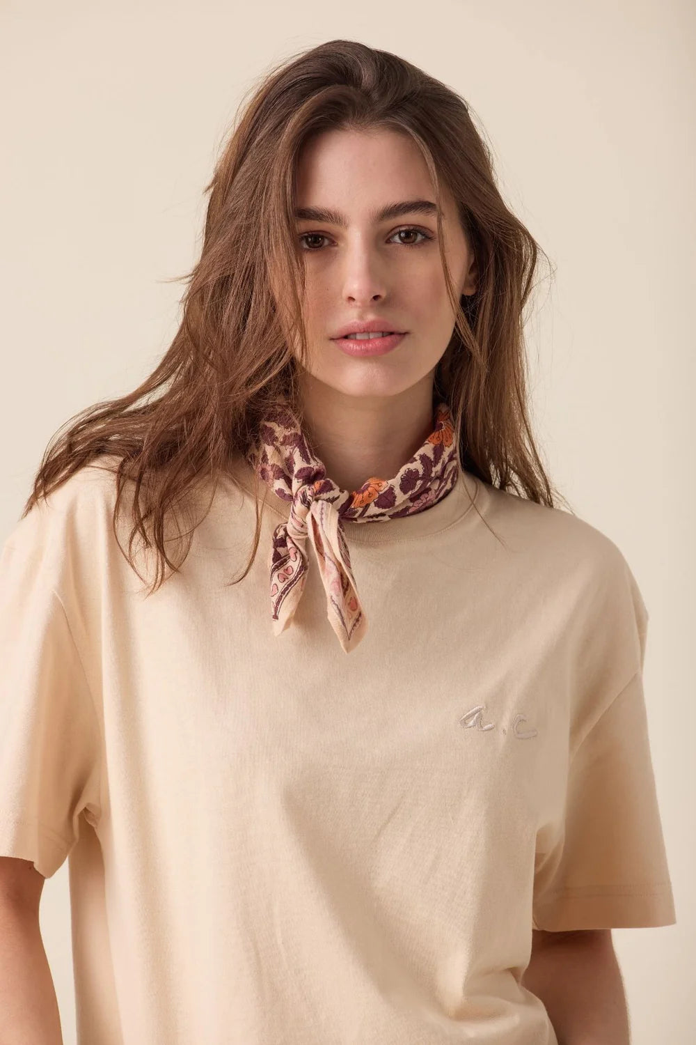 Petit foulard ‘Manika’ Coeur Flamingo | APACHES COLLECTIONS
