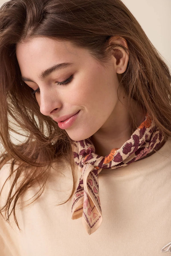 Petit foulard ‘Manika’ Coeur Flamingo | APACHES COLLECTIONS