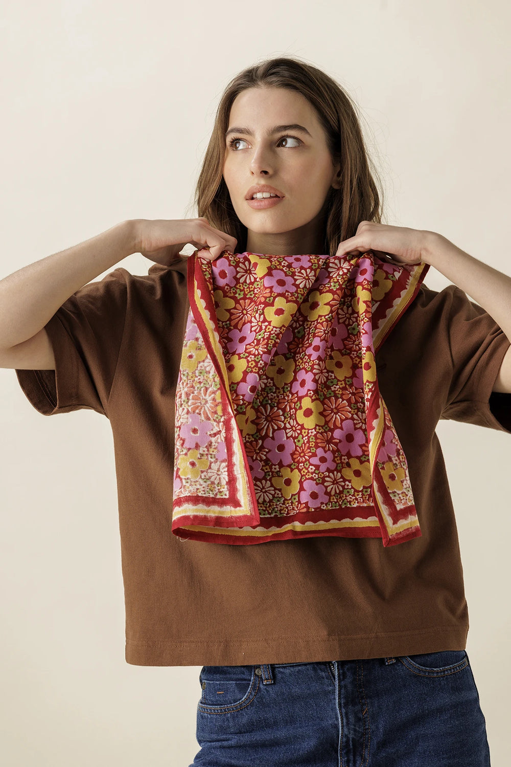 Petit foulard 'Manika' Janie Dahlia | APACHES COLLECTIONS