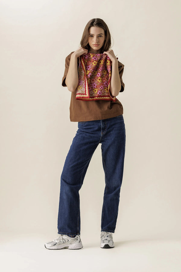 Petit foulard 'Manika' Janie Dahlia | APACHES COLLECTIONS