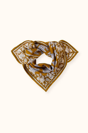 Petit foulard Manika 'Ours' Tapenade | APACHES COLLECTIONS