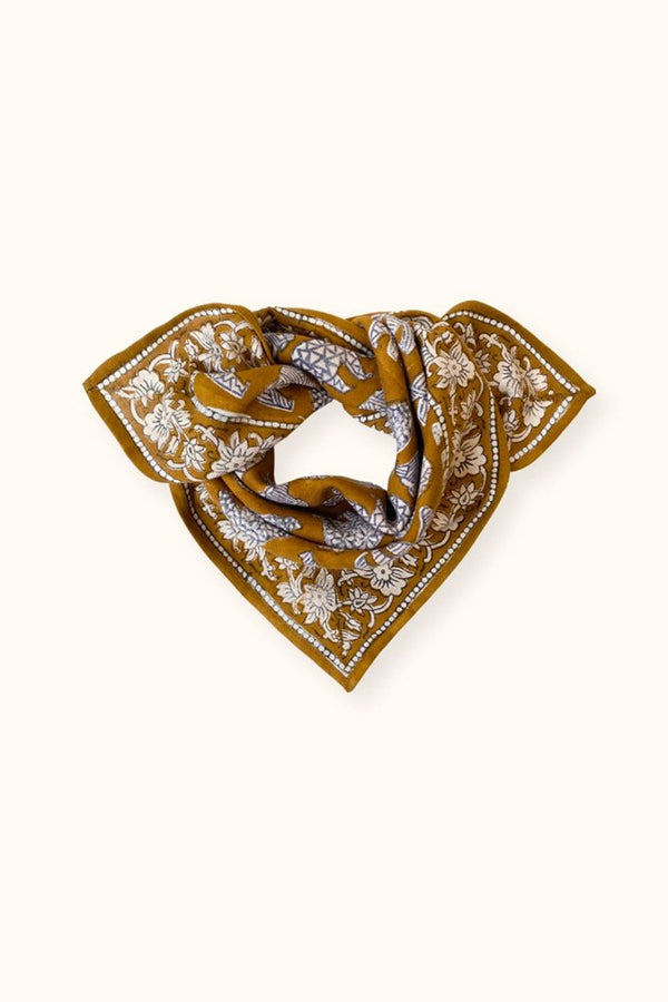 Petit foulard Manika 'Ours' Tapenade | APACHES COLLECTIONS