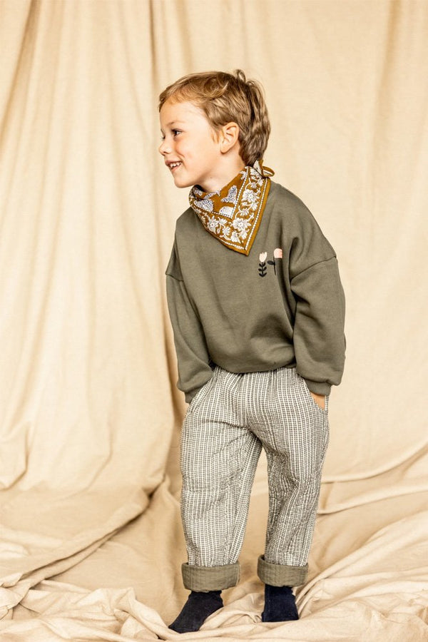 Petit foulard Manika 'Ours' Tapenade | APACHES COLLECTIONS