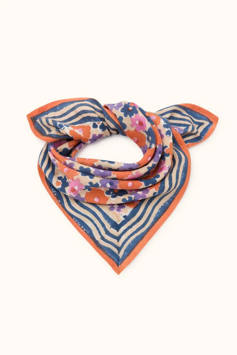 Petit foulard 'Manika' Paquerette Macadamia | APACHES COLLECTIONS