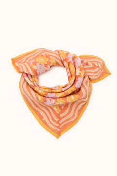 Petit foulard 'Manika' Paquerette Orange | APACHES COLLECTIONS