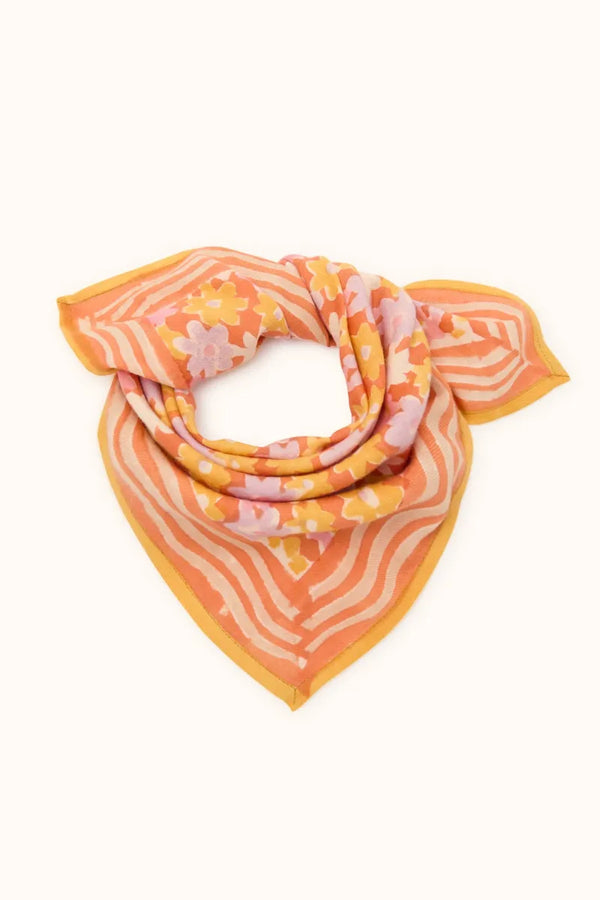 Petit foulard 'Manika' Paquerette Orange | APACHES COLLECTIONS