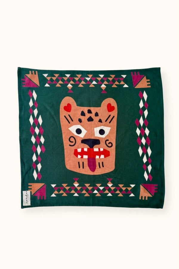 Petit foulard Manika 'Rajah' Forest | APACHES COLLECTIONS