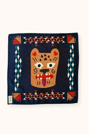 Petit foulard Manika 'Rajah' Navy | APACHES COLLECTIONS