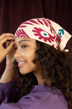 Petit foulard Manika 'Rita' Macadamia | APACHES COLLECTIONS