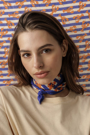 Petit foulard 'Manika' Sebastien Orange | APACHES COLLECTIONS