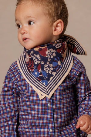 Petit foulard ‘Manika’ September Indigo | APACHES COLLECTIONS