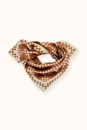 Petit foulard Manika 'Tigro' Rust | APACHES COLLECTIONS