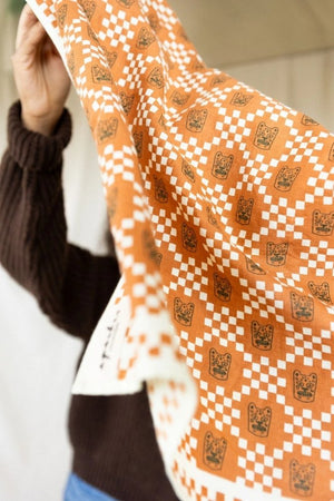 Petit foulard Manika 'Tigro' Rust | APACHES COLLECTIONS