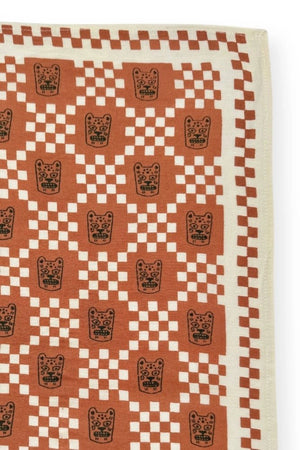 Petit foulard Manika 'Tigro' Rust | APACHES COLLECTIONS