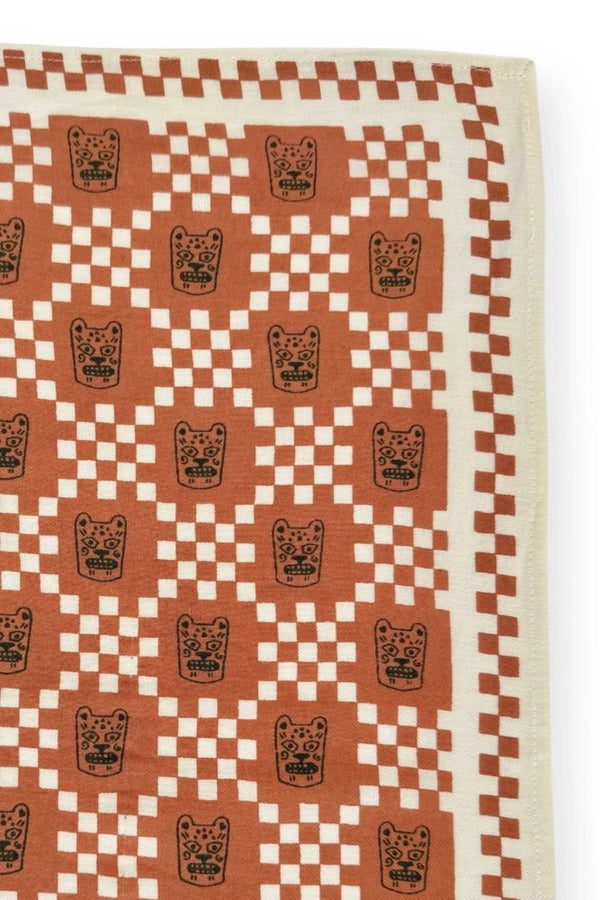 Petit foulard Manika 'Tigro' Rust | APACHES COLLECTIONS