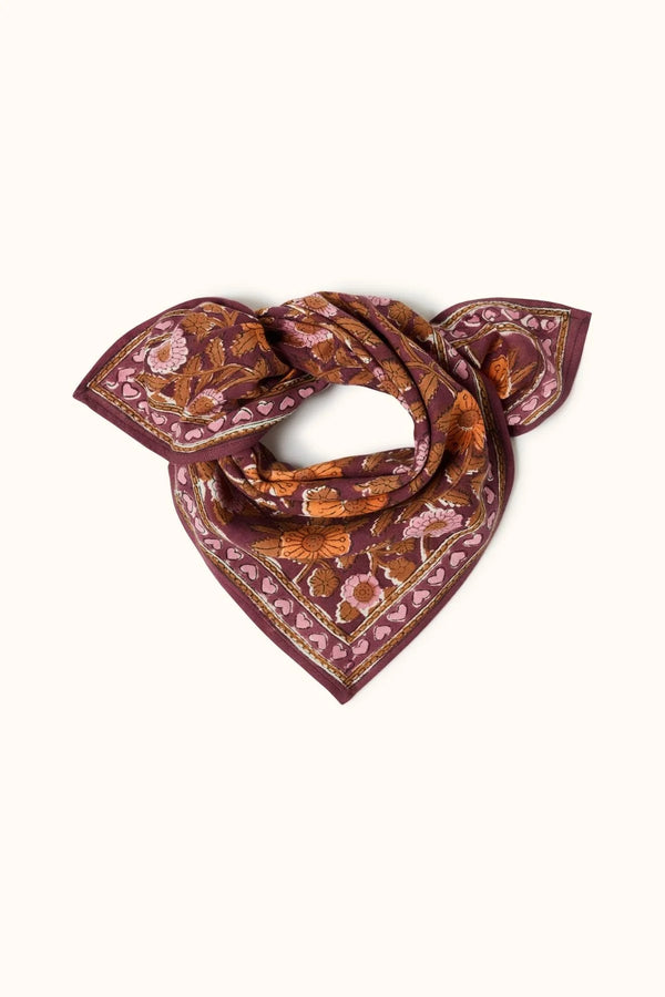 Petit foulard ‘Manika’ Coeur Truffe | APACHES COLLECTIONS