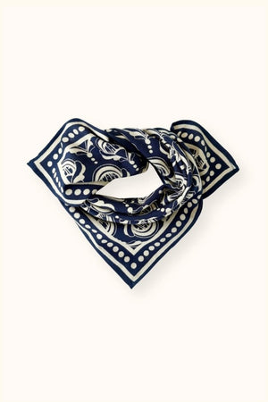 Petit foulard Manika 'Wonderful' Navy | APACHES COLLECTIONS