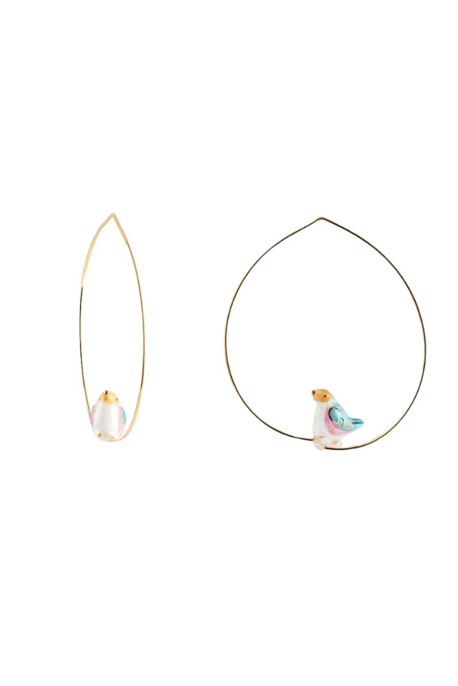 Petites créoles Oiseau Bleu | NACH BIJOUX