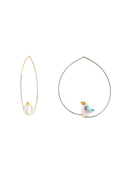 Petites créoles Oiseau Bleu | NACH BIJOUX