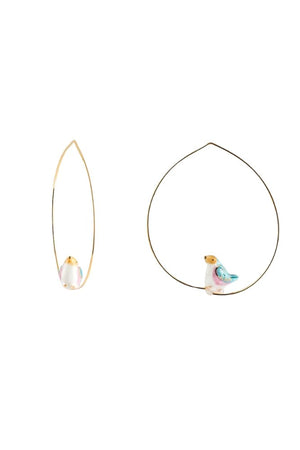 Petites créoles Oiseau Bleu | NACH BIJOUX