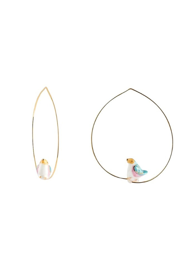 Petites créoles Oiseau Bleu | NACH BIJOUX