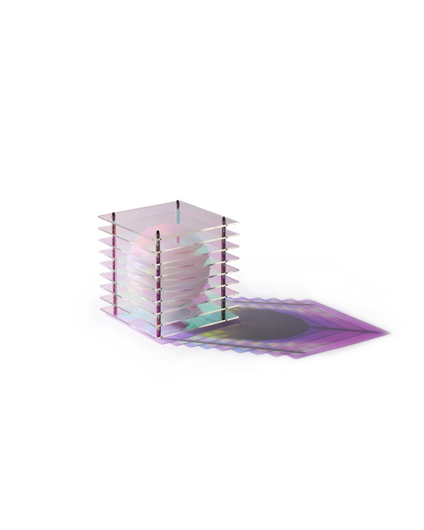 Petite lampe carrée 'Lop' Dreamy irisé | BANG