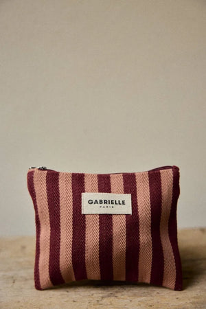 Petite pochette Rayures garance | GABRIELLE PARIS