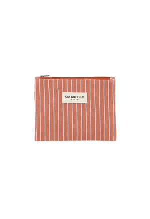 Petite pochette Rayures lilas | GABRIELLE PARIS