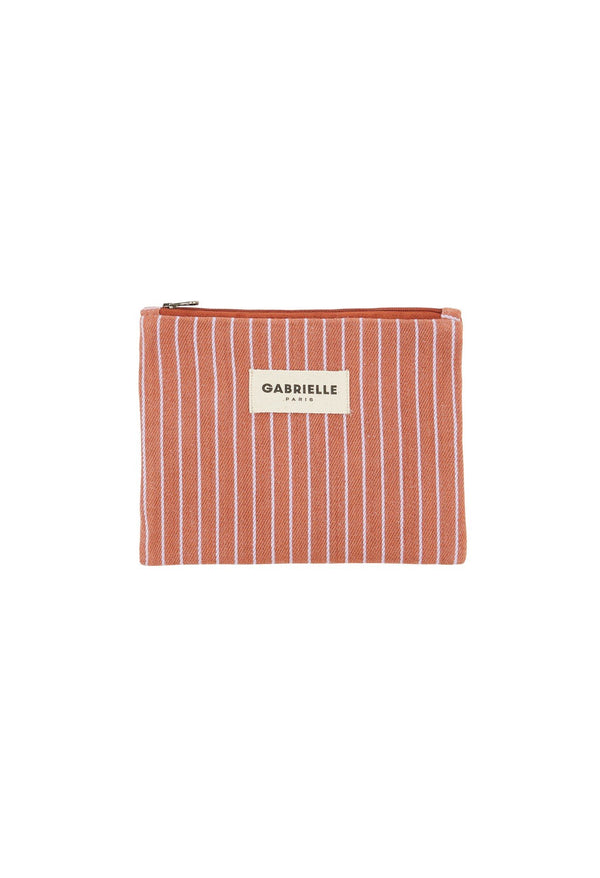 Petite pochette Rayures lilas | GABRIELLE PARIS