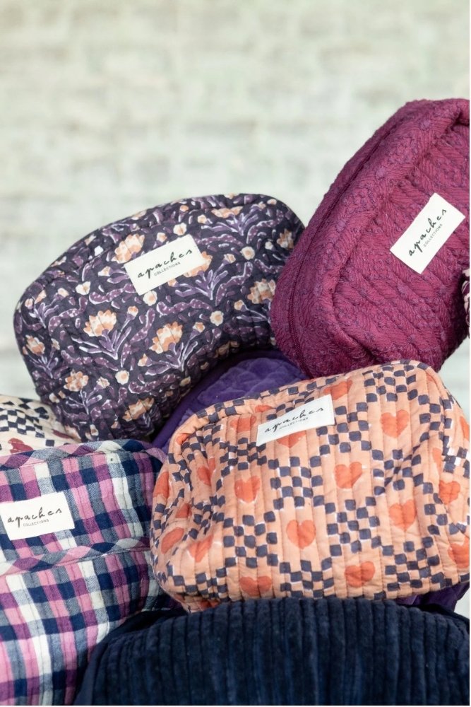Petite Trousse 'Gaya' Khadi Rose | APACHES COLLECTIONS