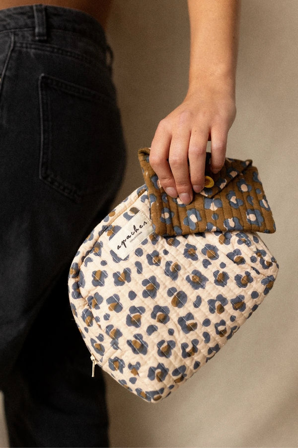 Petite Trousse 'Gaya' Léopard Macadamia | APACHES COLLECTIONS