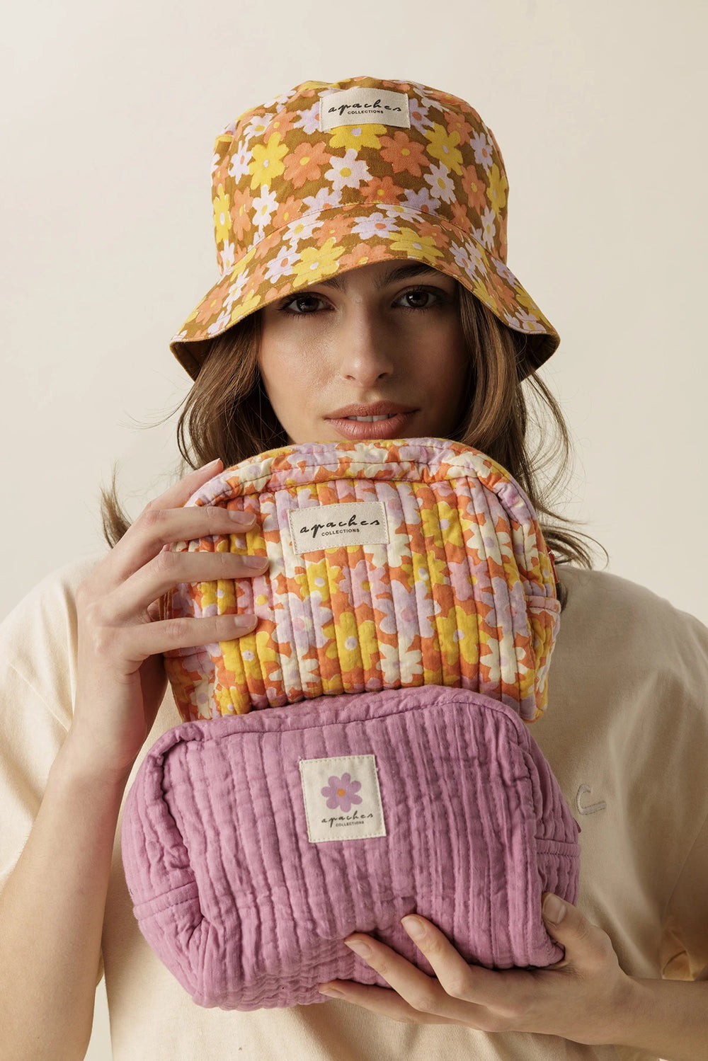 Petite Trousse 'Gaya' Paquerette Orange | APACHES COLLECTIONS