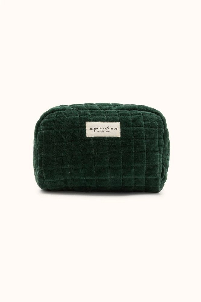 Petite Trousse 'Gaya' Velours lisse Forest | APACHES COLLECTIONS