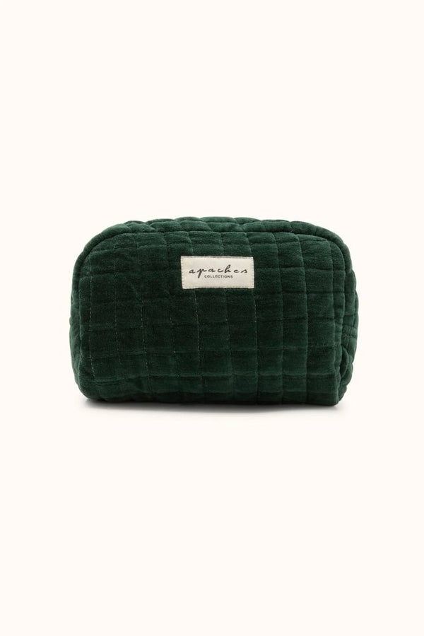 Petite Trousse 'Gaya' Velours lisse Forest | APACHES COLLECTIONS