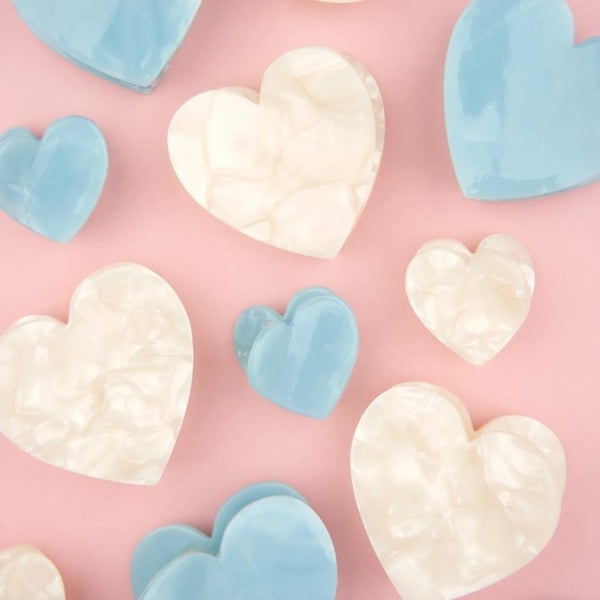Mini pince à cheveux Coeur Bleu | COUCOU SUZETTE