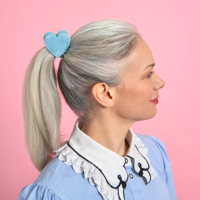 Pince à cheveux Coeur Bleu | COUCOU SUZETTE