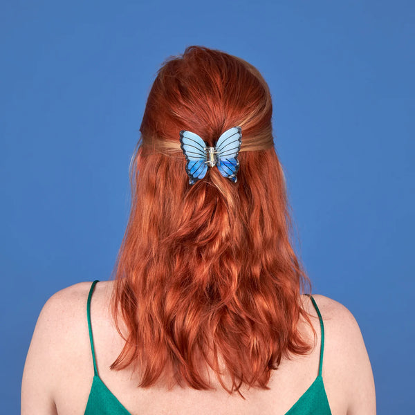Pince à cheveux Papillon bleu | COUCOU SUZETTE