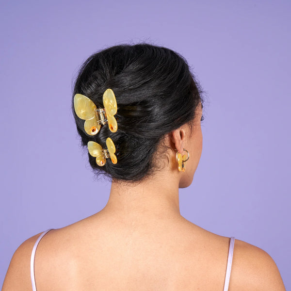 Pince à cheveux Papillon jaune | COUCOU SUZETTE