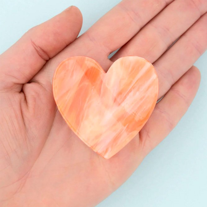 Pince à cheveux Coeur Rose | COUCOU SUZETTE