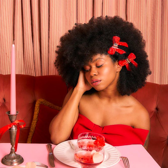 Pince à cheveux Noeud Rouge | COUCOU SUZETTE