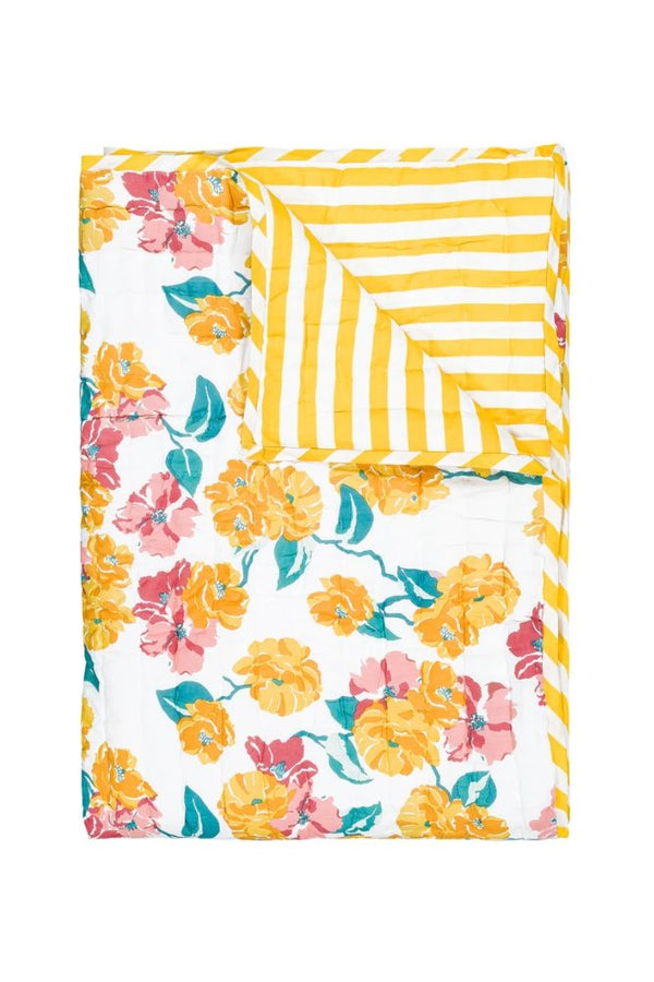 Plaid réversible 'Rose Flower' | LUCAS DU TERTRE