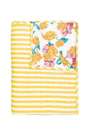 Plaid réversible 'Rose Flower' | LUCAS DU TERTRE